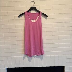 Reebok Pink Cut Out Tank Top
